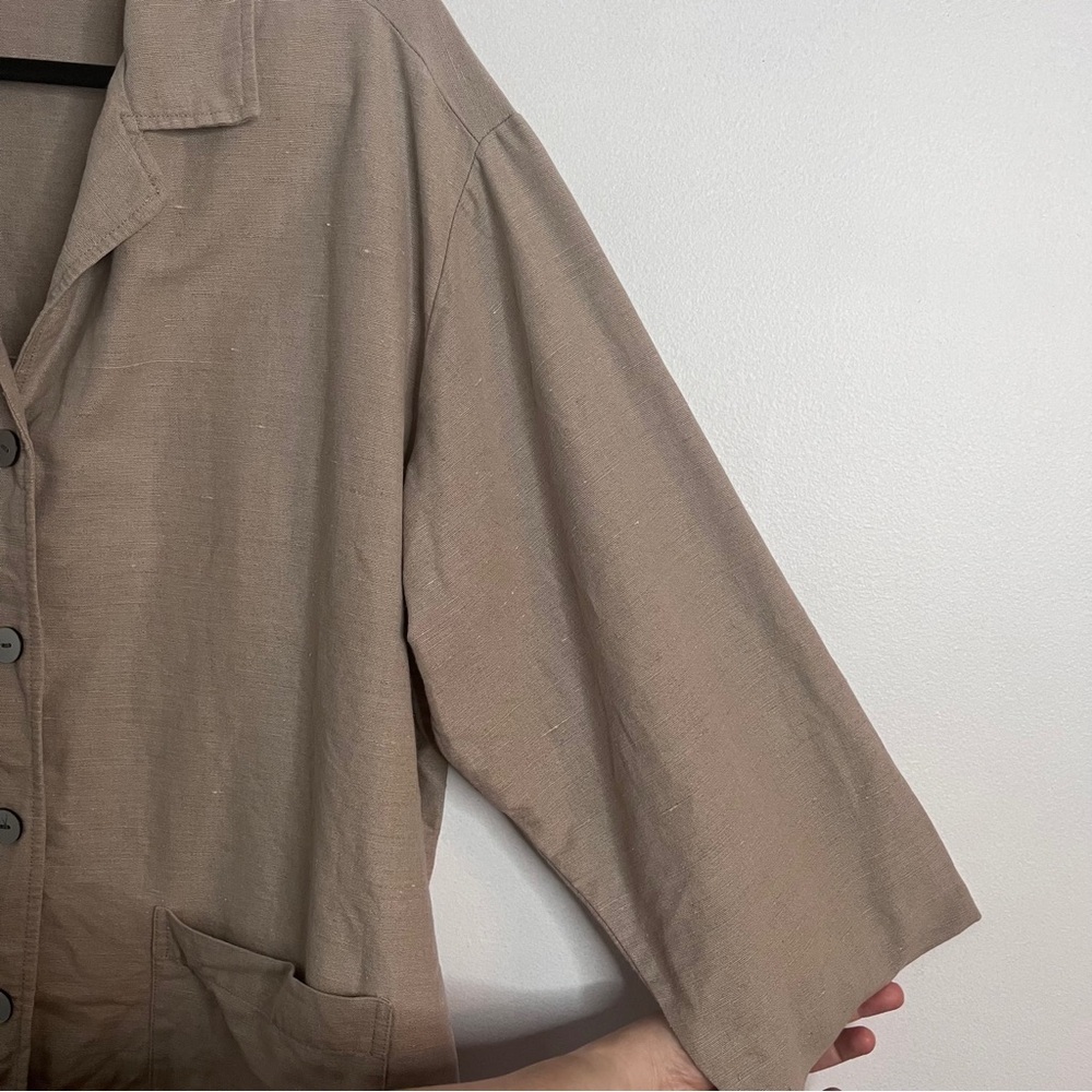 Style & Co Oversized Linen Blend Lightweight Jacket Women's 16W Blazer Career - Picture 6 of 8
